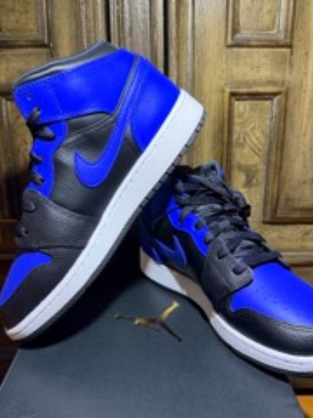 Nike Air Jordan 1 Mid Hyper Royal Black Blue – BRAND NEW Youth Size 6